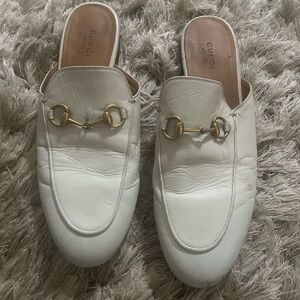 Gucci Women's White Leather Loafers